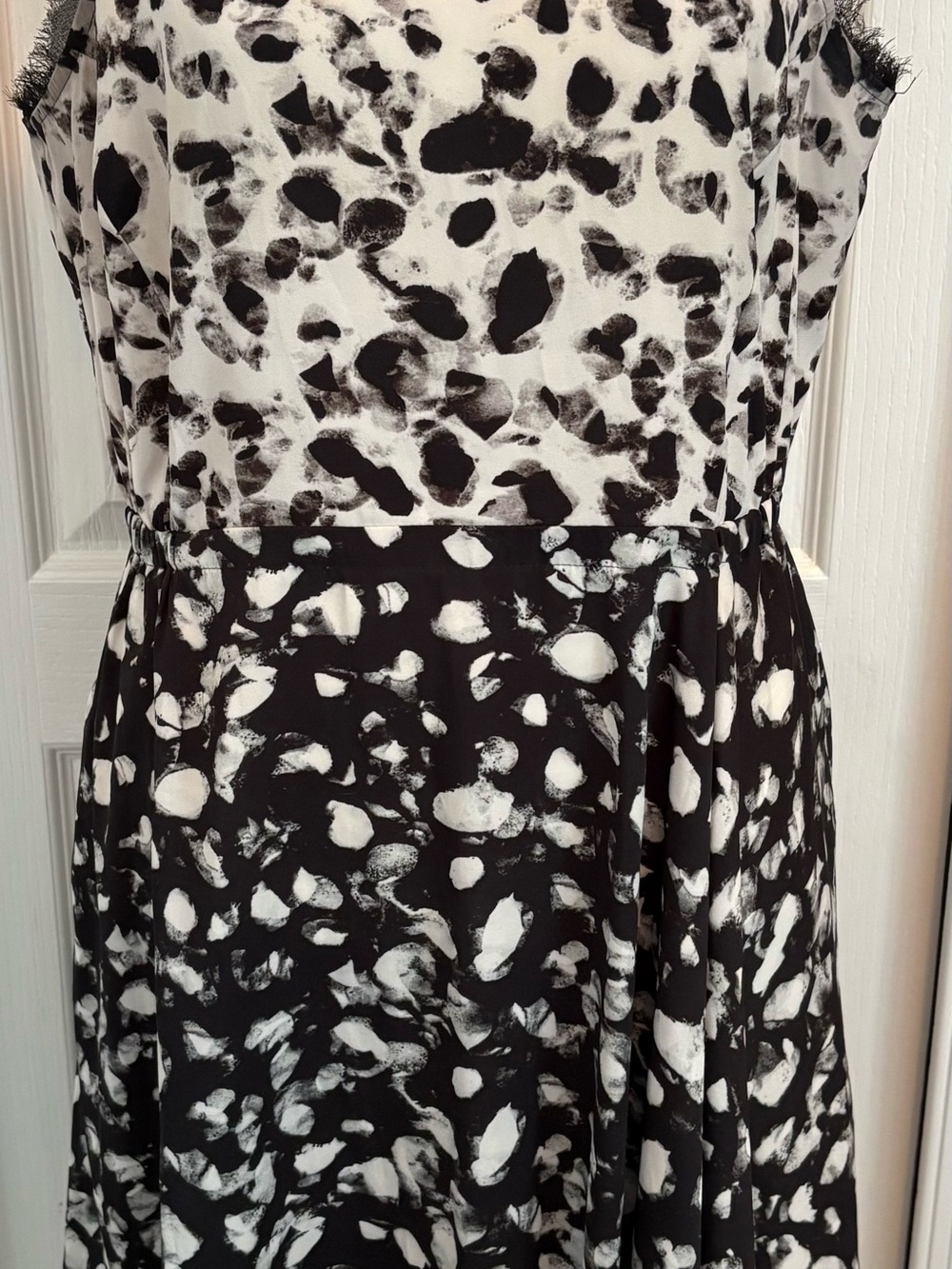 Simply Vera Vera Wang Black and White Printed Dress
